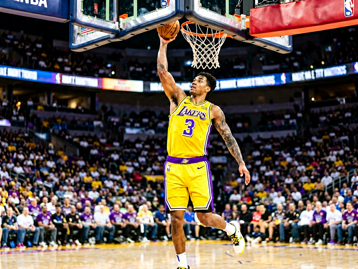 77体育篮球赛事，NBA比赛中球员完成扣篮的精彩画面
